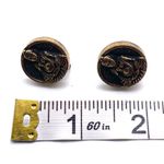 Vintage Buddha Earrings Screwback Buddhism Fat Buddha screw back clip on gold‎ Gold Photo 3