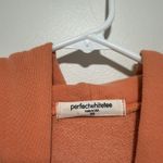perfectwhitetee Orange Cash Cut off Hoodie Cotton Sweatshirt Size XS Photo 1