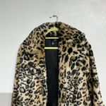 AQUA Leopard Print Faux Fur Coat Sz S Photo 2