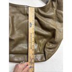 Hobo International  Slouchy Minimalist Green Leather Shoulder bag  boho Y2K 90s Photo 4