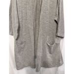 DONNI Womens Gray White Stripe Cardigan Wide Sleeve One Size OSFA‎ Plus NWT Photo 2