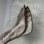 Nicholas Kirkwood Gold Peep Toe Platform Pumps Photo 6