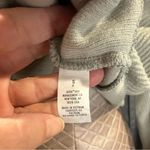 Aerie  Hoodie Women Size Small Gray Green Ribbed Terry Cropped Hooded Sweatshirt Photo 6