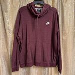 Nike Women's Cowl Funnel Neck Heather Maroon Burgundy Sweater Hoodie XXL Photo 0