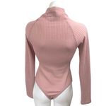 Lulus Women's Purple Pink Waffle Knit Long Sleeve Turtleneck Bodysuit Top Size S Photo 1