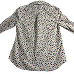 Talbots  Heart Print Button Down Shirt Long Sleeve Career Casual‎ Petite Small Photo 1