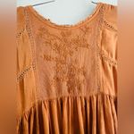 ZARA Women's Terracotta Embroidered Jumpsuit Dress Size XS Photo 6