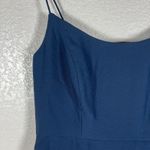 After Six Dessy Gown Size 10 Crepe V-Back Navy Blue Dress Bridesmaid Wedding Photo 3