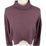Wild Fable  Purple Turtleneck Cropped Lightweight Sweater Size M Photo 1