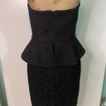 White House | Black Market WHBM Strapless Lace Peplum Dress Size 8 Photo 4