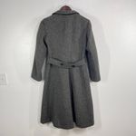 Vtg. Forecaster of Boston Wool Blend Herringbone Double Breasted Trench Coat Gray Size 8 Photo 1
