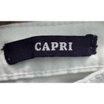 Vigold White Denim Capri Pants Rhinestone Pockets Cuffed Hem Size 20 Photo 5