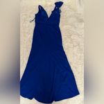 Mac Duggal NWOT  Bow Royal Blue Shoulder V-Neck Gown sz  0 Photo 4
