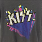 Lucky Brand x KISS Black Dark Grey Colorpop Stars Graphic Band Tee Photo 3