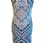 White House | Black Market Reversible Reversible Scarf-Print Knit Sheath Dress M Photo 8