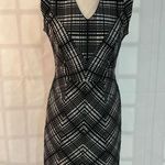Reiss Nadine checkered black white sheath dress size 10 Photo 1