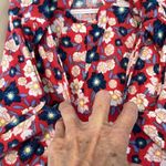 Spoiled szM red/blue flowered romper w/small opening in front & keyhole back GUC Red Size M Photo 5