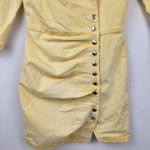 Retrofête Retrofete Willa Dress in Lemonade Yellow XS Mini 3/4 Sleeves Button NWT Denim Photo 3