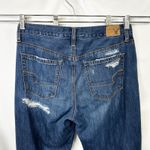 American Eagle  Outfitters Size 8 Jeans Long Distressed High Rise Flare Blue 763 Photo 9