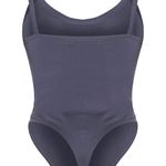 Pretty Little Thing Shape Charcoal Cotton Binded Strappy Bodysuit Photo 3
