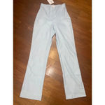 Paris Georgia Faux Leather Bootleg Pants in Mineral Blue Medium New Trousers Photo 4