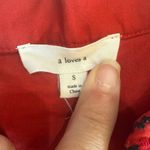 A loves A 381  Elegant Red Embroidered Dillards Women's Blouse Small Photo 2