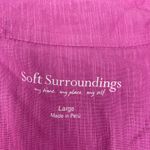 Soft Surroundings  Mage Button Front Tunic Pink Size L Photo 3