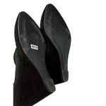 Steve Madden SECRET Black Suede Wedge Heel Ankle Boots Size 8.5 Photo 7
