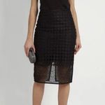 Diane Von Furstenberg  black twig & lace pencil skirt | 4 Photo 0