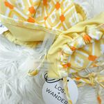 Lost + Wander  Santorini Sun Triangle Bikini Set Yellow Orange Swimsuit Small Photo 6