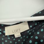 Loft Gray & Blue Polka Dot Flowy Sheer Top Size Large Polyester Photo 3
