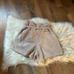 Bohme BÖHME Corduroy High Waisted Paper Bag Shorts In Taupe Photo 4