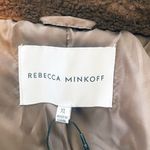 Rebecca Minkoff Faux Shearling Double Breasted Brown Coat XL Photo 4