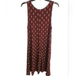 Old Navy  Burgundy Patterned Sleeveless Swing Dress Sz L Photo 2