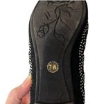 Nicole Miller Nicole Black Beaded Cut Out Ballet Flats Photo 6