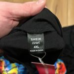 SheIn Black Crop Tee with Vibrant Handprint Design NWT Size 4XL Photo 2