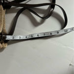 Amanda Smith Woven Straw Shoulder Bag Beige with Brown Leather Straps Photo 10