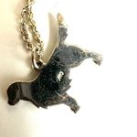Silver tone Golden Retriever Silhouette Pendant necklace Photo 4