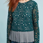 Maeve  Gingham & Lace Top NWT Size Small MSRP $118 Photo 0