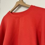 Danskin  | Coral Orange Ribbed Cropped Athletic Workout Pullover Sweatshirt, XL Photo 2