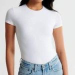 Abercrombie & Fitch  White Cotton Bodysuit T shirt Photo 0