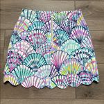 Lilly Pulitzer Cadden Scallop High Rise Mini Skirt Oh Shello Multicolor Size 6 Photo 2