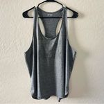 Ivy Park  Heather Gray Laser Cut Logo Racerback Tank Top Photo 1