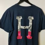 HUF T Shirt Camouflage Letter Double Sided Graphic Tee Short Sleeve L Size L Photo 12