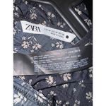 ZARA  floral print babydoll mini dress black tan floral print size medium Photo 11