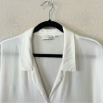 Aritzia Artizia Wilfred Free Tie Front Blouse in White Size Large Short Sleeve Photo 4