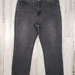 Riders By Lee Stone Washed Black Denim Relaxed Cropped Jeans Women's Size 18P Photo 0