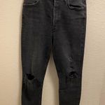 AGOLDE  Black Distressed Nico High Rise Slim Fit Jeans Size 27 Photo 0