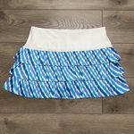 Lucky In Love 15" Pleated Tier Tennis skirt Skort White Blue Size XL Photo 1