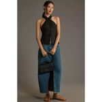 Reformation NWT  Tate Linen Top‎ Black Halter Size 10 Button Front Photo 3